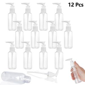 TEMU 12개입 리필용 펌프 디스펜서 병 세트, 펌프 토프 & 스퀴즈형 포함 - 100ml 여행용 사이즈, 여행, 휴가, 이동 중 사용에 적합, 휴대용 로션 용기, , 수분 공급용, 야외용, 리필 가능