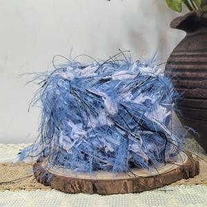 TEMU 50G 개별 제품, 바다 테마 펜던트 직조 실, 손뜨개용으로 특별히 디자인된 푹신하고 통기성 좋은 털실, 블루, 화이트, 블랙 대비 태슬 털실, 코바늘 숲 스타일 어부 모자, 스카프 숄, 차량용 걸이 장식품, 코스터