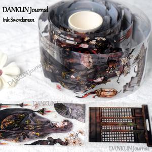 TEMU 1/3개 홀로그래픽 골든 PET 와시 테이프 - 2m 길이, 수묵화, 자수, 종이 우산 스티커 장식 테이프 롤, 저널링, 스크랩북, 수공예, 콜라주 재료, DIY 키트용