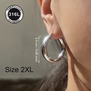 TEMU 고품질 방청 스테인리스 스틸 여성용 귀걸이, 티타늄 합금 귀걸이 포스트로 알레르기 방지. 우아하고 매력적인 매달린 주얼리, 심플한 클래식 스타일로 일상, 휴가, 여행, 파티에 적합