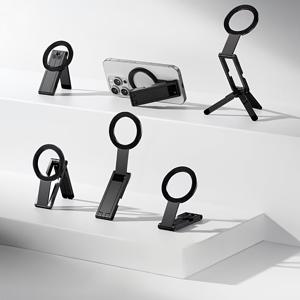 TEMU 강력한 자석 베이스가 있는 휴대용 미니 스마트폰 삼각대, 아이폰 12부터 16 모델과 호환되는 빠른 설치를 위해 설계되었습니다 (블랙)