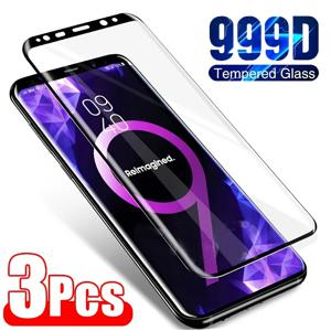 TEMU 3개 곡선형 초음파 지문 인식 강화 유리 액정 보호 필름, 삼성 갤럭시 S10 5G S8 S9 S8+ S9+ Plus 노트 9 8 스크린 보호 유리