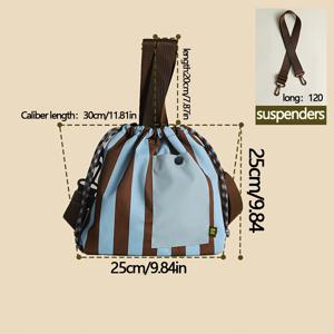 TEMU 1개 보온 도시락 가방, 다용도 휴대용 도시락 가방, 졸라매는 끈 밀봉, 두꺼운 알루미늄 호일, 어깨끈으로 들거나 acrosst를 걸 수 있음, 재사용 가능, 학교, 통근, 캠핑, 피크닉에 적합, 비식품 접촉용