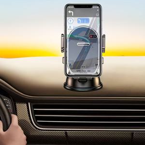 TEMU FUNSTAR ABS 플라스틱 신형 흡착판 자동차 대시보드 공용 내비게이션 마운트 홀더, 에어벤트를 가리지 않는 360도 회전 차량용 휴대폰 거치대
