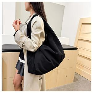 TEMU 대용량 일본 한국 홍콩 스타일 겨드랑이 가방 빈티지 가방, 패션 나일론 천 숄더백 레트로 핸드백 여성 가방, 다용도 캐주얼 겨드랑이 가방, 사무실 통근 가방, 여성 숄더백