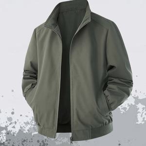 TEMU 남성용 라펠 트렌치코트 재킷, 지퍼형 앞면 & 싱글 플랩 포켓 - 봄/가을용 단색 코트, 기계 세탁 가능 캐주얼 아우터웨어, 도심 통근 및 여행용 칼라