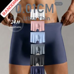 TEMU 3개 랜덤 색상 남성용 무지 컬러 반투명 드로즈 | 쿨하고 얇고 통기성이 좋으며 중간 정도 신축성이 있어 편안함