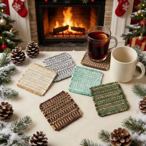 TEMU 빈티지 체크 무늬 사각 패브릭 코스터 5개 세트. 커피 테이블, 차 테이블에 적합하며 크리스마스, 겨울, 추수감사절에 활용하기 좋고 내열성 플래드 테이블 매트로 다용도로 사용할 수 있습니다. 가정 주방, 카페, 사진 촬영 소품, 뜨겁게 마신 음료 테이블 매트로 이상적입니다.