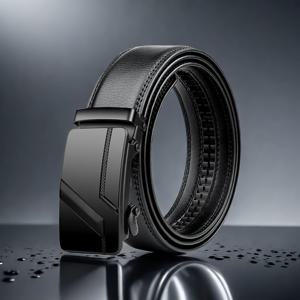 TEMU 남성용 패션 자동 버클 벨트, 비즈니스 PU 벨트, 선물로 이상적인 선택