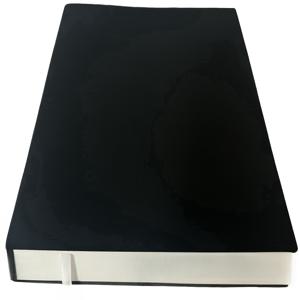 TEMU 4개 대형 두꺼운 저널 노트북, 빈 종이, 416페이지, 부드러운 인조 가죽 커버 스케치 북 (블랙, 단색), 필기 및 그림용