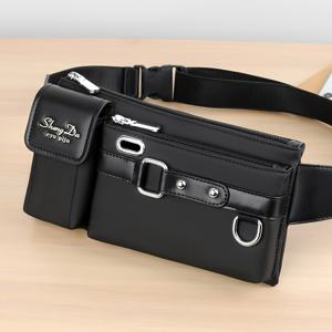 TEMU 새로운 경량 웨이스트 백, 남성 스포츠 캐주얼 체스트 백, 다기능 휴대폰 파우치, 패브릭 가방, 대용량 크로스바디 백