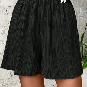 TEMU 패션 캐주얼 비치 탄력성 허리 솔리드 컬러 반바지