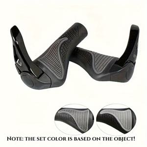 TEMU 인체공학적 산악자전거 그립 - 뿔이 달린 듀얼 자세 고무 미트볼 커버, 장거리 라이딩에 완벽