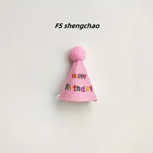 TEMU 강아지 생일 모자와 턱받이 세트 - 사랑스러운 장식품