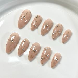 TEMU 고급스러운 럭셔리 룩을 위한 수제 골든 스타버스트 네일 스티커 10개입