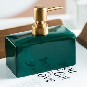 TEMU 1개 400ml 세라믹 비누 디스펜서 병 - 모던 솔리드 컬러 푸시-펌프 디자인, PVC 프리 & 고품질 샴푸, 샤워 젤, 로션, 손세제용, 욕실, 주방, 호텔 및 홈 데코, 우아한 액세서리, 부드러운 질감