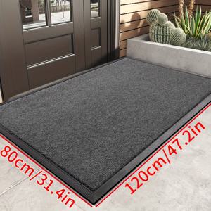 TEMU 동양 브랜드의 단색, 두꺼운 및 무거운 웰컴 매트는 흡수성이 뛰어나고 미끄럼 방지 기능이 있습니다. 이 내구성이 뛰어난 현관 매트는 내구성이 좋고 세척이 용이하여 마당, 문, 복도, 주방 및 세탁실에 이상적입니다.