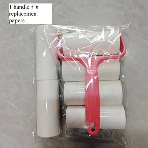 TEMU 손잡이 1개 + 교체용 롤 6개, 손잡이 굵은 1개 + 종이 롤 8개, 360매, 보푸라기 제거 브러시, 손으로 뜯는 롤러 브러시, 의류 보푸라기 제거기, 의류, 카펫, 자동차 시트에 적합, 튼튼한 손잡이, 전원 공급 불필요