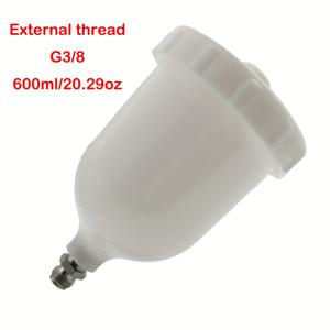 TEMU 플라스틱 스프레이 컵, HVLP/LVLP 스프레이 건 컵, 250ML/400ML/600ML로 제공, 대부분의 중력 급여 스프레이 건 교체용으로 적합