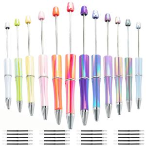 TEMU 12/18색 컬러풀 젤 펜, 그라데이션 광택, 스타일리시한 디자인과 리필 가능 옵션, 프로젝트 및 여성 선물용으로 완벽