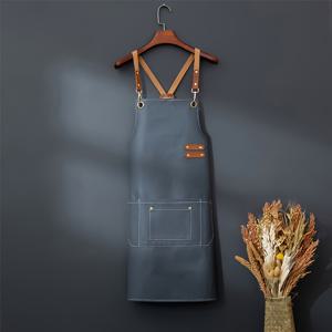 TEMU 가벼우면서도 튼튼한 인조 가죽 앞치마 1개, 주방 요리 앞치마, 레스토랑 웨이터 유니폼, 셰프 앞치마 유니폼, 카페 작업 앞치마, 남녀공용
