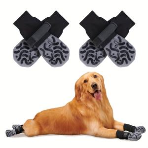 TEMU 4개 강아지 미끄럼 방지 양말 및 신발 통기성 좋은 실내외 겸용