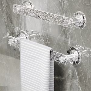 TEMU 고접착 무드릴 욕실 타월 바 - 벽걸이형, 투명 물결 디자인, 홈 정리용 완벽한 욕실 타월 홀더