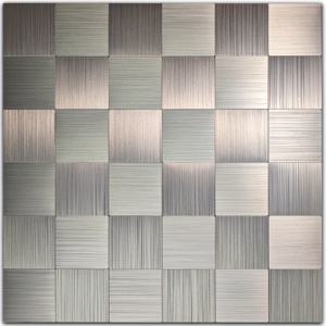 TEMU 10개 스테인리스 벽 스티커 세트 - 방수 미끄럼 방지 내열 자체 접착 백스플래시, 탈착 가능한 그리드 패턴 금속 벽 데칼 주방 욕실 침실 DIY용, 전통 반광택 마감, 침실 벽 개선 | 전통 타일 | 자가접착 디자인