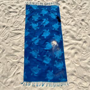 TEMU 1개 터키 비치 타월 - 빠른 건조, 모래 안 붙는, 가벼운 대형 타월, 생동감 있는 바다거북 디자인, 풀린 가장자리, 수영, 목욕, 여행, 캠핑 및 크루즈에 적합 - 훌륭한 선물 아이디어, 여행용 비치웨어 | 풀린 가장자리 디테일링 | 퀵드라이 원단