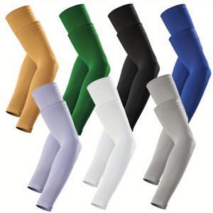 TEMU 남녀 공용 스포츠 쿨링 팔토시, 통기성, 7켤레 타투 커버업 압박 슬리브, 야외 골프, 낚시, 농구, 야구, 배구, 러닝 또는 사이클링용