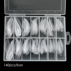 TEMU 드래곤 클로 투명 이중형 3D 고양이 발톱 풀커버 네일 팁 몰드 140개