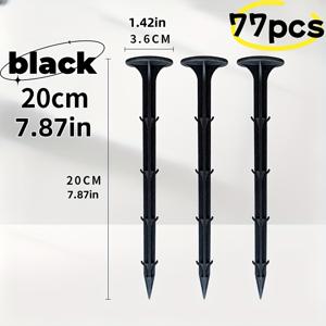 TEMU 20개/77개 PP 플라스틱 정원용 고정 후크 못 브래킷, 내구성 있는 방청 처리, 잡초 차단 천 및 그늘막 네트, 지면 커버 고정에 적합한 실내외 가드닝 도구