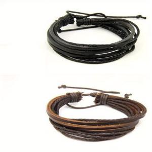 TEMU 2개 세트 핸드메이드 멀티 레이어 손목밴드, 남성용 PU 가죽 팔찌, 여성용 브레이드 로프 팔찌, 크리스마스 선물 추천