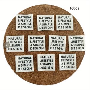 TEMU 10개 수제 텍스트 프린트 패브릭 라벨 (가방, 모자, 의류 장식 및 재봉 용품)