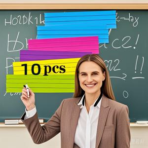 TEMU 10개 밝은 자석 문장 스트립, 12X3인치 건식 와이어보드 (자석 포함), 화이트보드, 재사용 가능한 학생 교실 학습 도구, 깨끗한 쓰기