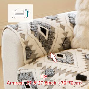 TEMU 1개 두꺼운 플러시 소파 쿠션, 반려동물 친화적 원단, 미끄럼 방지 세탁 가능 보호 커버, 사무실·침실·거실 등 홈 데코레이션용 소파 커버