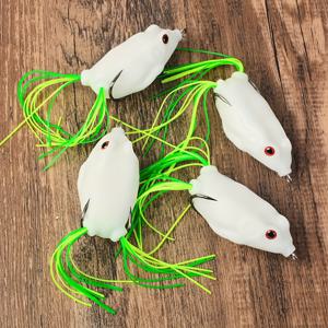 TEMU 4개입 플로팅 낚시 루어 인조 개구리 실리콘 스윔베이트 탑워터 캐스팅 루어 플라스틱 킥킹 개구리 미끼 야광 개구리 루어