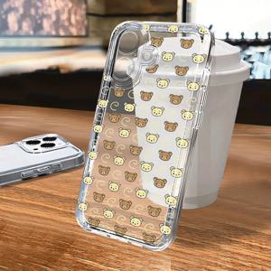 TEMU 폰 케이스: 리틀 베어 폰 케이스, 아이폰 16/15/14/13/12/11 프로 맥스용, 만화 투명 낙하 방지 풀커버 TPU 케이스, X/XS/XR용, 풀커버 폰 커버, XS MAX/7/8/6/6S Plus/SE2/SE3용, 심플하고 스타일리시한 충격 방지 소프트 보호 케이스, 창의적인 디자인