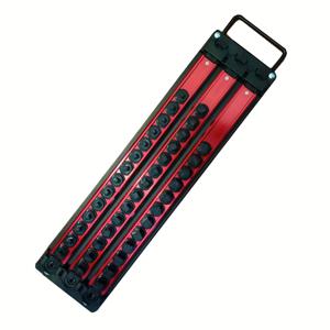 TEMU 헤비듀티 회전 가능 소켓 정리대 세트, 40클립 알루미늄 소켓 레일 오거나이저, 휴대용 소켓 보관함 핸들 포함, 스틸 트레이 - 1/2, 3/8, 1/4인치 소켓 랙 (소켓 미포함). 멋진 선물