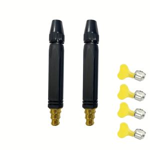 TEMU 2개입, 차량 세차용 블랙 합금 직접 스프레이 건, 식물 물주기용 고압 노즐, 가정용 청소, 노즐, 파고다 물총