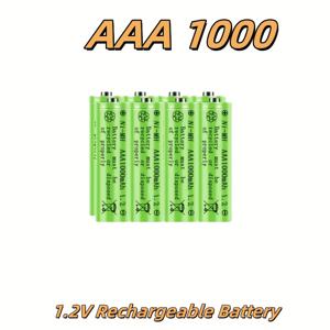 TEMU AAA 1000mAh 1.2V 고품질 충전식 배터리 (1000mAh 용량), 전동 칫솔, 면도기, 리모컨, 키보드, 마우스, 시계, 저울 등에 적합