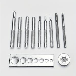 TEMU 멀티펑션 통합 스틸 가죽 공구 세트 (후크 펀치, 리벳 및 아이렛 고정 플레이트, 가죽 작업 막대 포함)