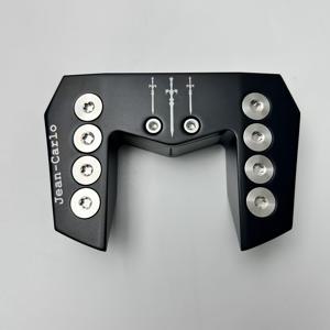 TEMU 1개 진 카를로 원 소드 쓰리 게이트 시리즈 하프 말렛 퍼터 헤드 정밀 CNC 단조 합금 저중심 안정적인 퍼팅 프로 업그레이드 멀티 컬러 (블랙/오렌지/블루)