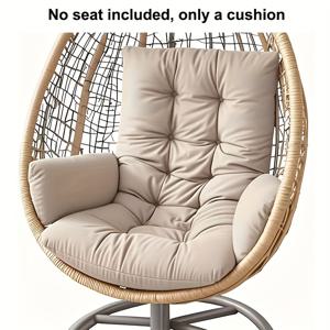 TEMU 생기 넘치는 핑크색 달걀형 쿠션 - 패딩 시트 및 등받이, 시트 미포함, 쿠션만, 내구성 강화, 세탁기 사용 가능, 거실, 정원, 발코니에 적합 - 모던한 장식과 튼튼한 구조, 접이식 달걀형 의자