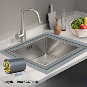 TEMU 10미터 길이, 80mm 폭의 테이프 롤. 주방의 방수, 누수 방지 및 방풍에 설계되었습니다. 벽 보수, 창문 가리개, 싱크대 및 변기 주변의 밀봉에 사용할 수 있습니다. 화이트 색상으로 제공됩니다.