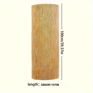 TEMU 대형 5미터 길이 리드 커튼 롤: 5 M × 1 M (196.85 Inches × 39.37 Inches) - 벽 및 천장 장식용, 경량, 절단 가능 - 타일 스타일, 다양한 사양 제공, 설치 불필요, 전기 불필요