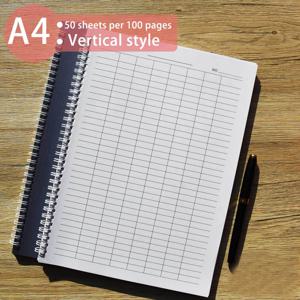 TEMU 슈퍼 사이즈 A4 개인 및 소규모 비즈니스 재무 지출 및 수입 노트북 – 가정 회계, 사무용품, 법인 기금 지불, 영수증 기록에 이상적