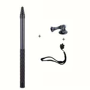 TEMU 3미터 카본 파이버 확장형 셀카봉, 360도 인스타 X5/X4, Gopro11/10/9, DJI Action4/5 호환, 편안한 그립 및 스포츠 카메라 어댑터, 손목 스트랩 포함