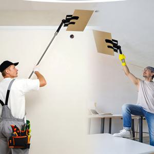 TEMU 조절 가능한 스프레이 보호막, 360도 회전 스프레이 보호막, 스프레이 튐 방지 가드, 스프레이 보호 후드, 스프레이 도구 홀더, 위치 지원 브래킷, 골판지 또는 플라스틱 재료용, 벽 및 천장 확장 페인팅 도구