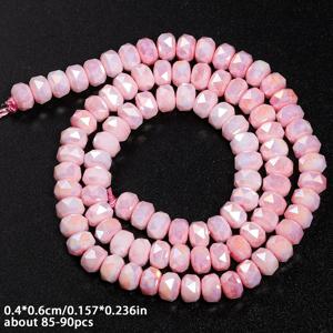 TEMU 2D 플랫, TAN 유리 구슬 DIY 주얼리 만들기용 - 생동감 넘치는 캔디 컬러 6mm 라운드 론델 페이셋 플랫 구슬, 멀티컬러 루즈 스페이서 구슬 (팔찌, 목걸이, 귀걸이, 드롭용) - 유리 비딩 액세서리